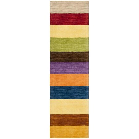 Safavieh Himalaya Hand Loomed Runner RugYellow & Multi Color 2 ft.-3 in. x 8 ft. HIM584A-28